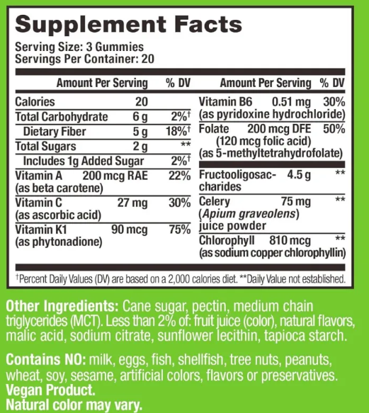 HerbaNest Celery Juice Gummies